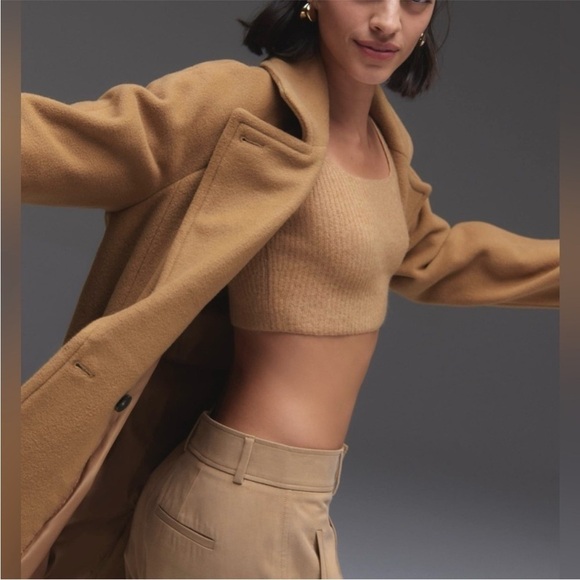 NWT Everlane The Cozy Stretch Yak Wool Ribbed Crop Tank Sweater - Picture 1 of 10